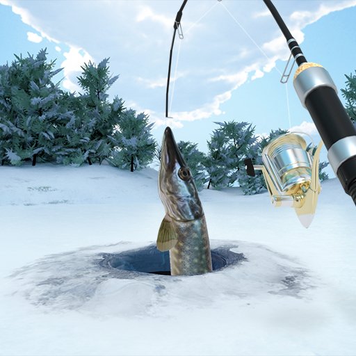 Ice fishing game in Canada